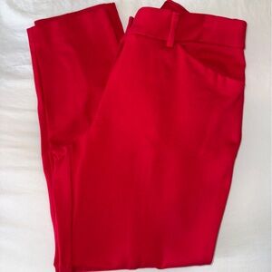 Express Bold Red Skinny Mid Rise Pants